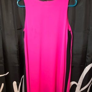 Madison Leigh Black and Pink Polyester Dress